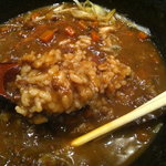 七弐八製麺 - ぶっこみカレーうどん　中からご飯！！！