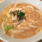 こなから - 明太あんの玉子とじうどん+天ぷら3種（1000円）