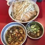 ラーメン英二 - 【2018.9.27】つけ麺 豚増し アブラ別皿