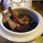 赤沢温泉ホテル - クレソンのお浸し　カリカリベーコン