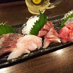 金町製麺 - 刺身盛り合わせ