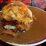 カレーハウス ブー - エッグカレーTPカツ、辛口大盛り。