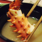 厨翠山   - 血合い抜きの鰹節と利尻昆布からとった、独自の出汁の味噌汁。