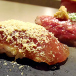 厨翠山   - 本鮪漬けと、マリネしたフォアグラ