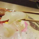 厨翠山   - お造り　ひらめ