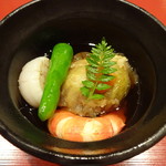 会席料理 かど36 - 無花果揚げ煮浸し