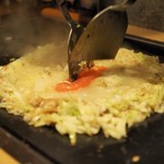 路地裏もんじゃ こぼれや - "明太餅もんじゃ"