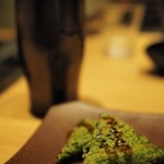 路地裏もんじゃ こぼれや - "宇治抹茶のあんこ巻き"