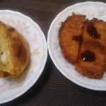 ふじや - お土産に頂いた「ハムカツと餃子」最後の味を頂きました