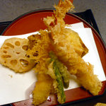 かごの屋 - 海老天ぷらセット