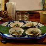 シュリンパー - オオシジミ。単なる本土のしじみだと思ったら、全く違う濃厚な味わいでした。