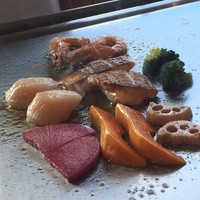 鉄板焼 ときわ - 京野菜と魚介類…