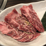 焼肉問屋バンバン - 特上三点盛り定食の和牛カルビ