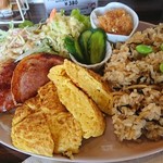 喫茶りんご - 料理写真:生姜おこわ定食850円 大盛