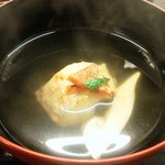 お料理　京柳 - 201109ランチ：甘鯛と松茸とばちこの椀