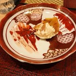 蓬左茶寮 - 守口漬とクリームチーズ