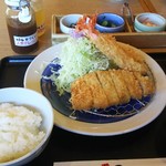 Ton Kyuu - 赤城豚ロースかつと海老フライ定食