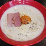 ラーメンひろまる - カルボナーラ～麺