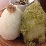 胡桃味噌 梅昆布のおにぎり。