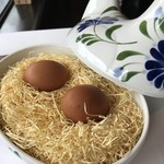 レストラン・モリエール - 鶏の中に卵本当に入っててビックリ(笑)