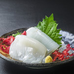 Fresh squid sashimi