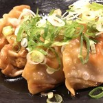 雫庵 - 揚げぎょうざポン酢 380yen