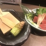 雫庵 - 和歌山生マグロ造り 690yen