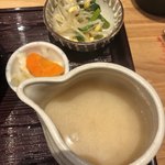 九州料理　居酒屋かてて - スープ、サラダ、お新香