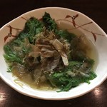 Maru Sankaku Shikaku - からし菜。煮浸し風