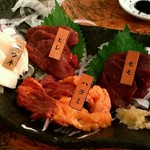 大衆馬肉酒場 ジョッキー - 馬刺し盛り〜