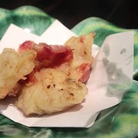 焼鶏あきら 中目黒本店 - いちじくと鶏ハムの天ぷら（780円）