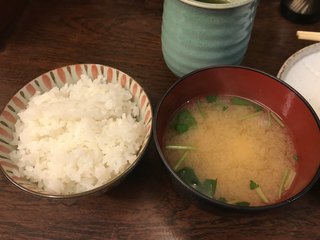 washokukatou - 金目鯛西京焼御膳＠２５００円。ご飯とお味噌汁。いつもごはんが足りず、おかわりを悩みます(^◇^;)