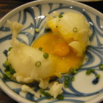 手打うどん すみた - たまご天　割ると黄身がトロ～～り！