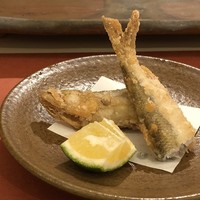 鮨 そえ島 - ◆本シシャモ（オス）のから揚げ・・揚げ方がお上手ですし、本シシャモは美味しいですね。