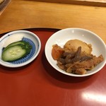 Hyakumangoku - 煮物ときゅうりのお漬物