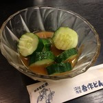 海鮮料理 吾作どん  - H.30.9.24.夜 にんにくダレきゅうり 380円税別