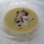 レストラン コバヤシ - クロアワビを浮かせたヴィシソワーズ