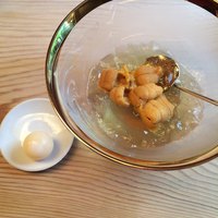 緒方 - 小浜産赤雲丹、鼈のジュレ、鼈の卵