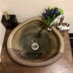 モンブランスタイル - お化粧室のシンクも栗♪