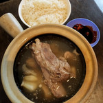 松記鶏飯 - 肉骨茶1600円＆ジャスミンライス・大320円