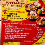 ピカンティ - 2018/9  メニュー(3種類のスープカリィとメイン具材)