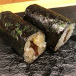 晶 - お好み1貫目 かんぴょう巻き 晶さんの海苔が食べたくて必ず巻物を頼み増す。