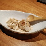 黑船 SOBABURI - そばがき黒蜜きな粉のアイス添え