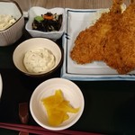 定食のむさしの - サービス品と書かれていたアジフライ定食810円