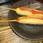 Shinsekai Janjan Yokochou Kushikatsu Katsuhiro - ササミしそ梅肉のせ 194円/本