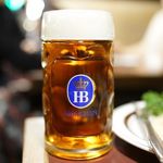 バーデンバーデン - ＨＢハーフ＆ハーフ中ジョッキ (500ml) \980