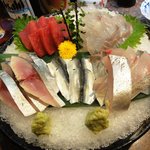 友食人酒 - お刺身　鯖、コハダ、シマアジ、スズキ、マグロ