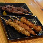 居酒屋まぬけ - 串五点盛（６００円＋税）２０１８年９月