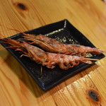 居酒屋まぬけ - 紅海老串焼き（１本２００円→１５０円＋税）２０１８年９月