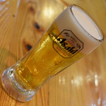 居酒屋まぬけ - 生ビール（４８０円＋税）２０１８年９月